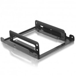 Nanocable Adaptador Metálico 3.5 pulg. para 2 Discos Duros de 2.5 pulg. Negro